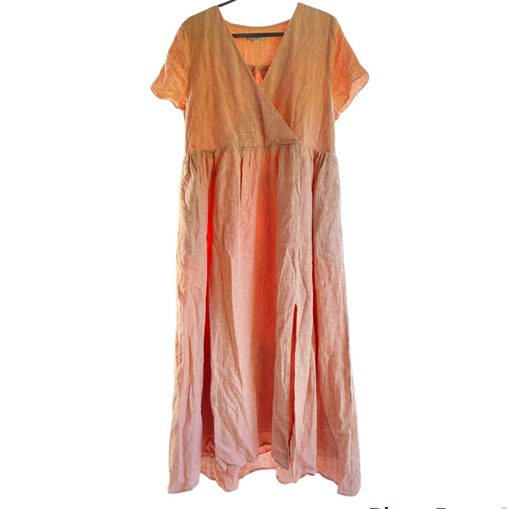 NWT Madewell Linen-Blend Clara Midi Dress size M - Picture 10 of 13